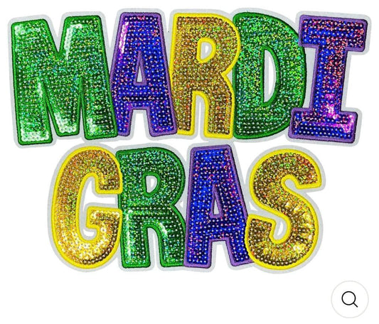 DIY Mardi Gras Patch