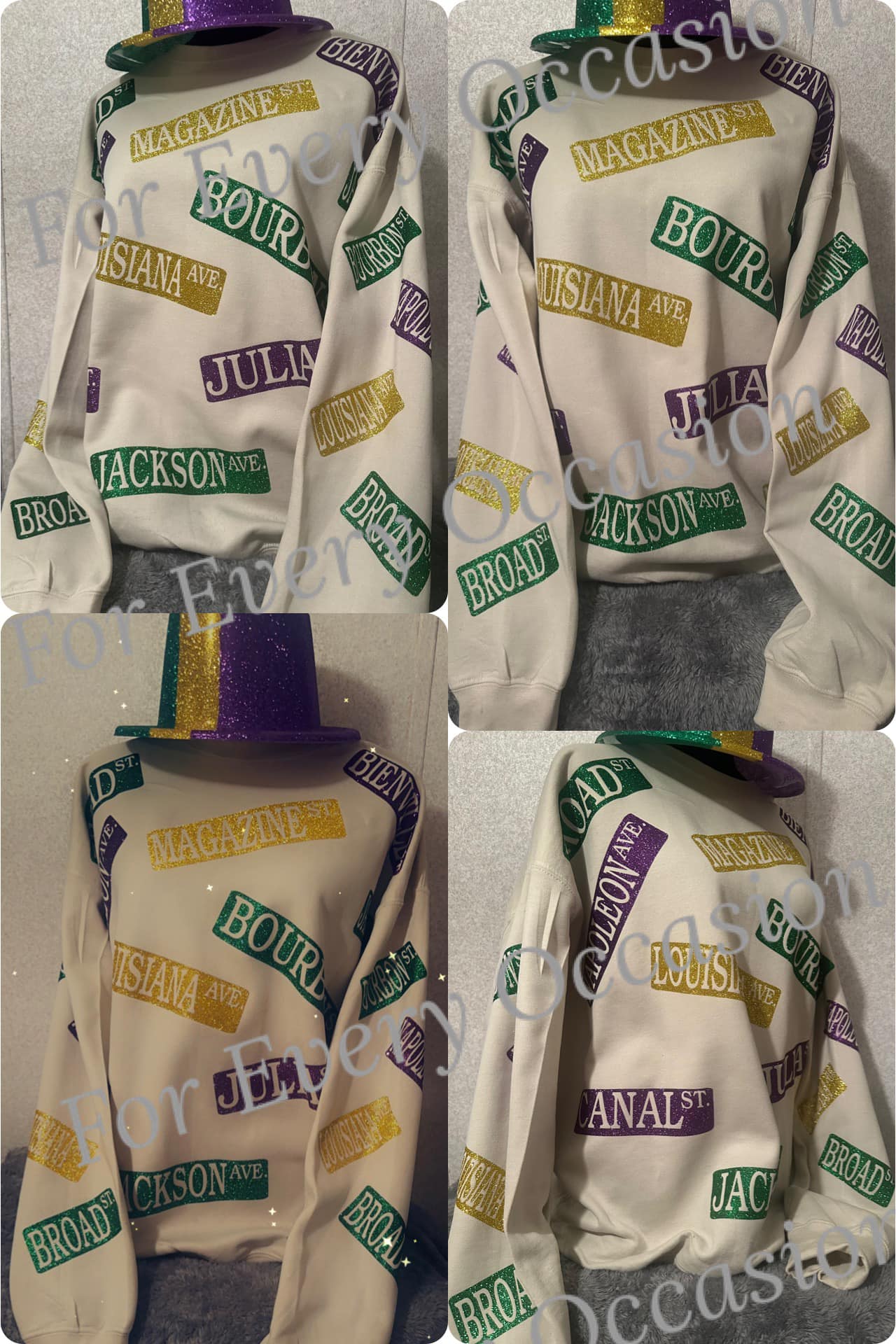 Mardi Gras Name Sweatshirt