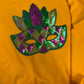 Mardi Gras Mask Patch Sweatshirt