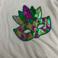 Mardi Gras Mask Patch Sweatshirt