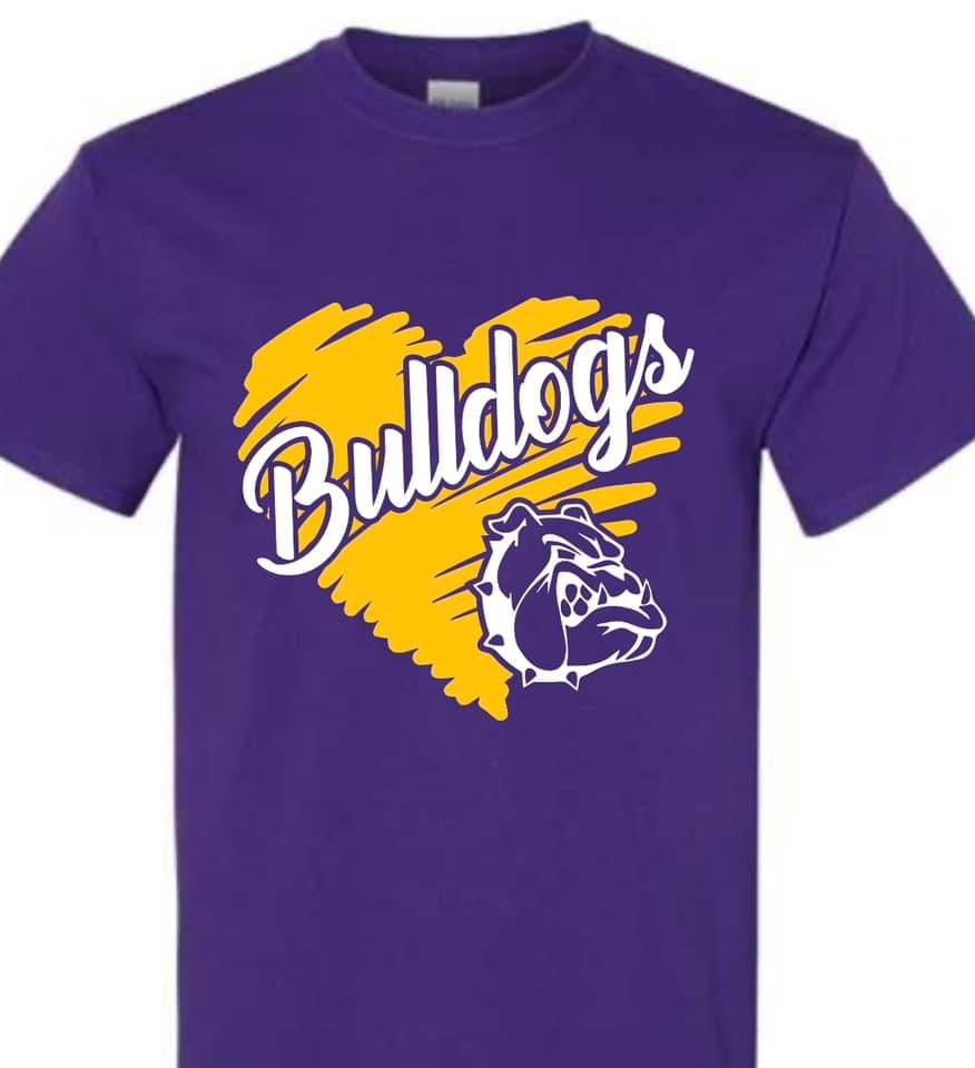 Lutcher High School Bulldogs Heart Tee